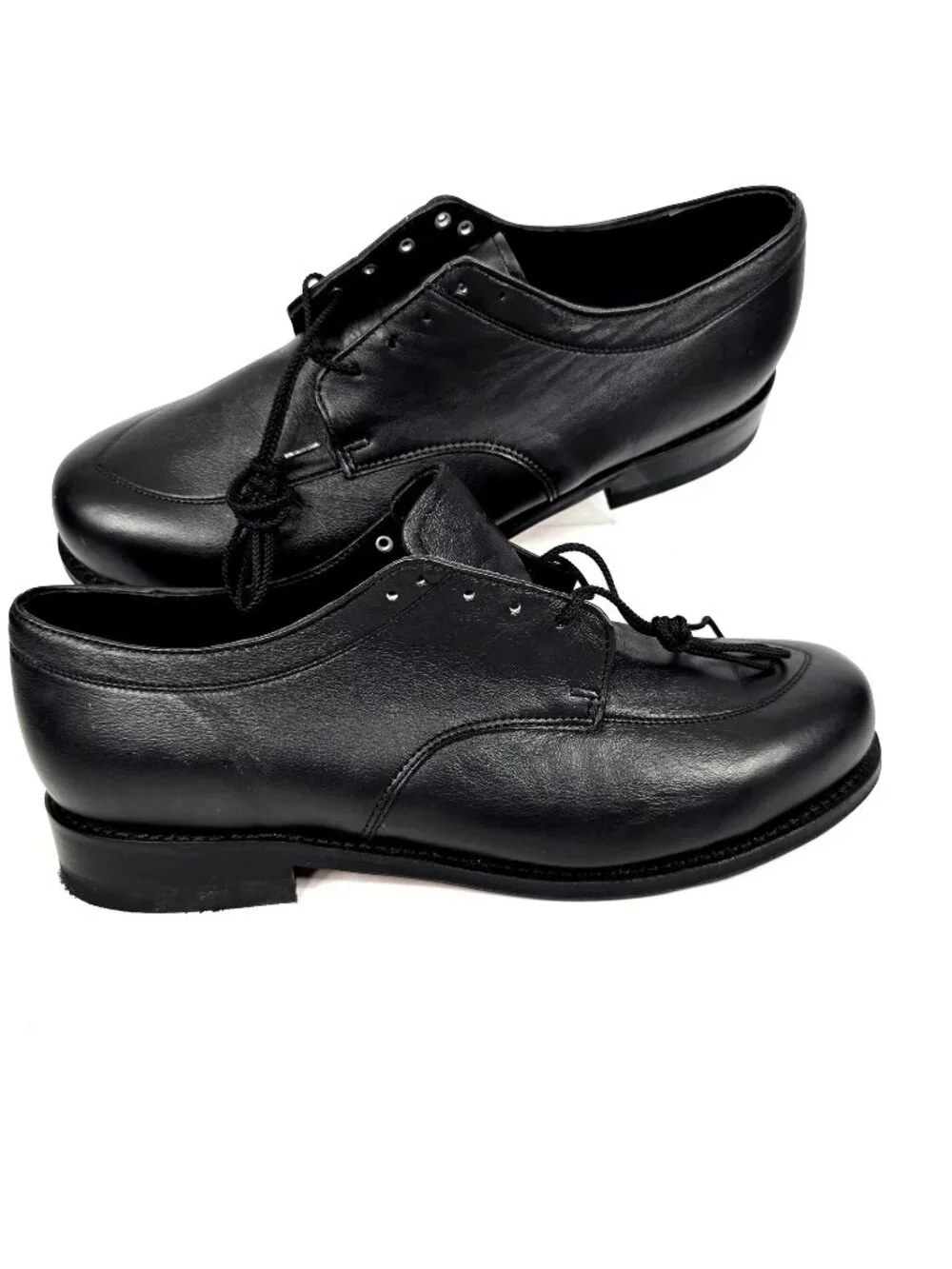 New P.W. Minor Black Leather Made In U.S.A Oxford Style Shoes Men's Size 13